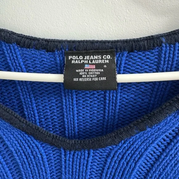 Polo by Ralph Lauren Blue and Black Sweater - Picture 2 of 4
